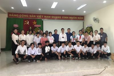 Giao lưu Văn hóa đọc giữa trường THCS Nguyễn Khuyến và các em học sinh của trung tâm bảo trợ xã hội tỉnh Đắk Lắk.